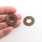 20mm Brass Patina India Coin 1945 Symbol Pendant Coin Medallion (2pc)