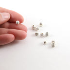 Sterling Silver 5mm Corrugated Seamless Round Spacer Beads (10pc)