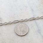 Sterling Silver Solid Thick Textured Hammered Oval Link – Sold by the Foot