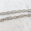 Sterling Silver Solid Thick Textured Hammered Oval Link – Sold by the Foot