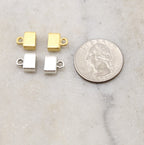 Pewter 1 Set 2 Pieces Flat 7mm Ribbon Leather End Glueing End (2pc)