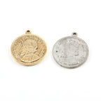 25mmx22mm Pewter Detailed VN Balboa Spanish Panama Explorer Coin Double