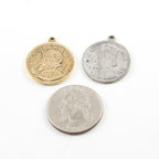 25mmx22mm Pewter Detailed VN Balboa Spanish Panama Explorer Coin Double
