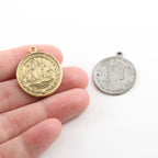 25mmx22mm Pewter Detailed VN Balboa Spanish Panama Explorer Coin Double