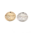 20mmx20mm Pewter United States Round Buffalo Five Cents Coin Charm