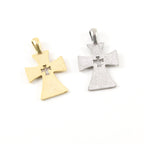Pewter Large Faith Script Cross Charm Cross Pendant Religious