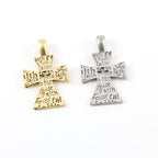 Pewter Large Faith Script Cross Charm Cross Pendant Religious
