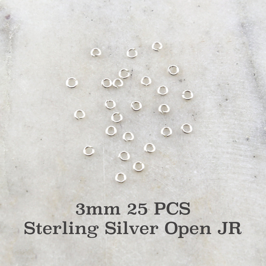 Sterling Silver 3mm 22 Gauge Open Jump Rings Charm Links Findings (25pc)