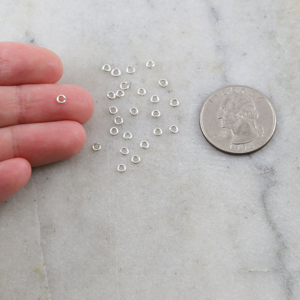 Sterling Silver 3mm 22 Gauge Open Jump Rings Charm Links Findings (25pc)