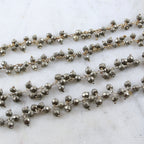 Sterling Silver or Vermeil Faceted Dangle Pyrite Gemstone – Sold by the Foot
