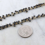 Vermeil Faceted Dangle Spinel Gemstone Rosary Beaded Wire – Sold by the Foot