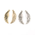 36mmx10mm Pewter Left and Right Large Angel Wing Charm Pendant (2pc)