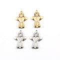 22mmx15mm Pewter Angel Holding Hearts Valentines Day Charm Mothers Day (2pc)