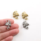 21mmx15mm Pewter Small Dragon Charms Fantasy Medieval Magic Mystical (2pc)