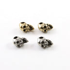 Pewter 3D Wide Open Mouth Skull Pendant Halloween Skeletons (2pc)