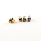 11mmx9mm Pewter Skinny Skull Head Bead Vertical Hole Pendant Halloween (2pc)