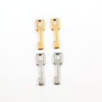 30mmx8mm Pewter Simple Block Key Charm Best Friend Charm Necklace (2pc)