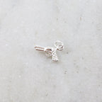 Sterling Silver Lightweight Revolver Gun Weapon Charm Police Firearm