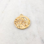 22mmx25mm Rhodium Plated Cubic Zirconia Large Crescent Moon and Star Thick