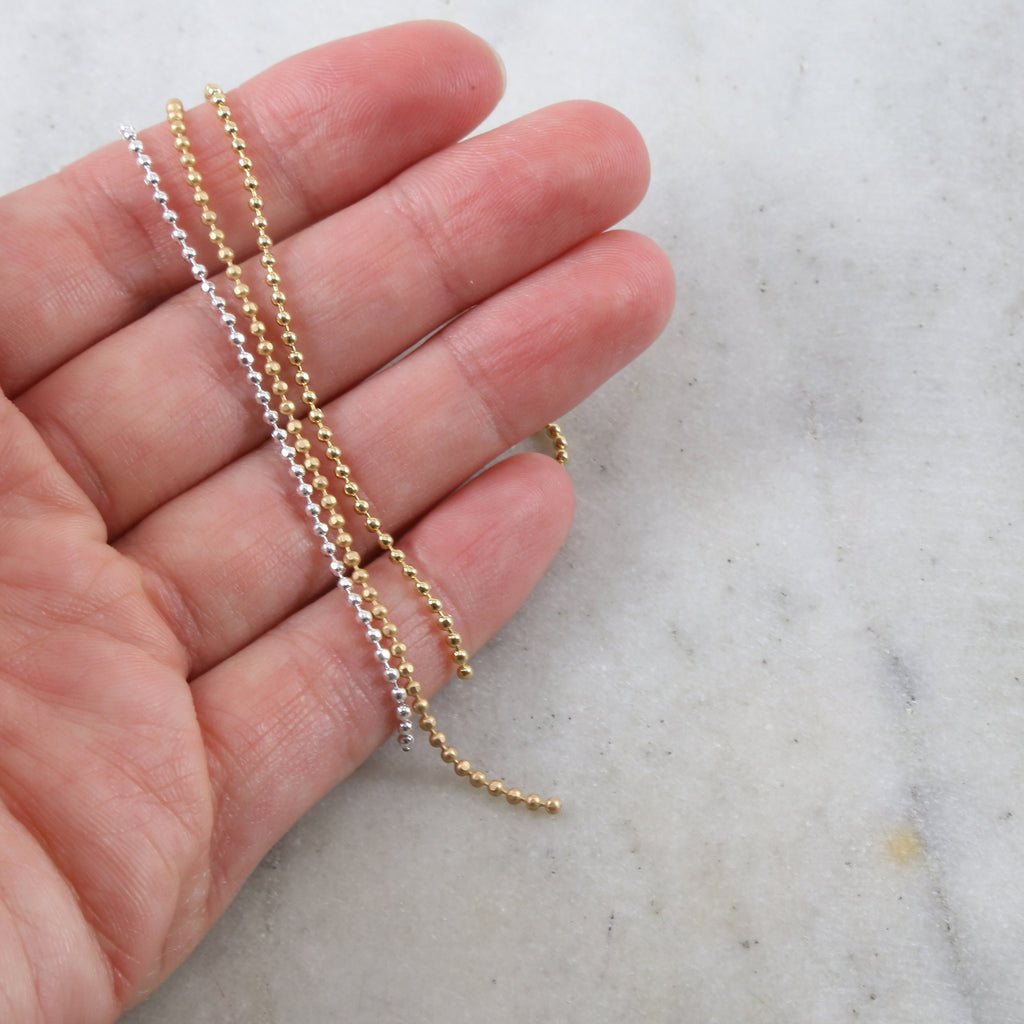 Gold Plated or Brass 3 Ft Tiny Delicate 1.5mm Shiny Gold – Sold by the Foot