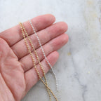 Gold Plated or Brass 3 Ft Tiny Delicate 1.5mm Shiny Gold – Sold by the Foot
