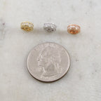 Rhodium Plated 8mm Pave Cubic Zirconia CZ Gold Silver Rose Gold Spacer