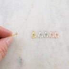 11mmx5mm Sterling Silver or Vermeil Tiny Rose Gold Wishbone Luck Lucky (2pc)