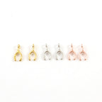 11mmx5mm Sterling Silver or Vermeil Tiny Rose Gold Wishbone Luck Lucky (2pc)