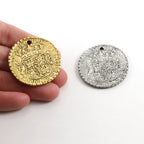 35mm Pewter Vintage Style Spanish Reale Coin Foreign Coin Currency