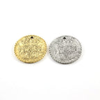 35mm Pewter Vintage Style Spanish Reale Coin Foreign Coin Currency