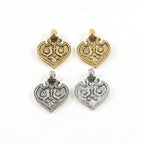 Pewter Ancient Amulet Spade Wings Symbol Coin Medallion Charm (2pc)