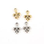17mmx10mm Pewter Tiny Small Fleur De Lis Charm Pendant Necklace Charm (2pc)