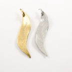 80mmx15mm Pewter Extra Large Modern Feather Charm Necklace Pendant