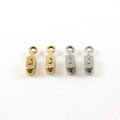 5mmx20mm Pewter Four Sided 3D Dreidel Hanukkah Toy Charm Jewish (2pc)