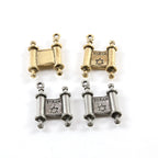 25mmx12mm Pewter Torah Star of David Paper Scroll Pendant Charm (2pc)