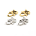 19mmx17mm Pewter Eye of Ra Ancient Egyptian Charm in Antique Silver (2pc)