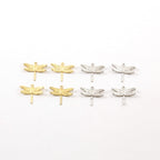 13mmx15mm Base Metal Lightweight Flying Dragonfly Wings Charm Fantasy (4pc)