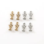 18mmx8mm Pewter Angel Cherub Angelic Coming Out of Book Bible Charm (4pc)