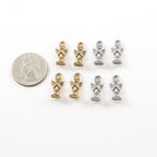 18mmx8mm Pewter Angel Cherub Angelic Coming Out of Book Bible Charm (4pc)