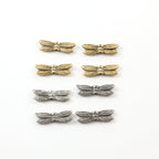 21mmx6mm Pewter Large Flying Dragonfly Bead Wings Fantasy Pendant (4pc)