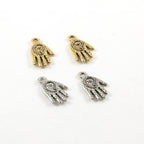 11mmx20mm Pewter Healing Hand Charms Reiki Charm Pendant Healer Nurse (2pc)