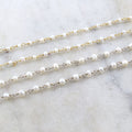 Sterling Silver or Vermeil Dainty Medium Freshwater Pearl – Sold by the Foot