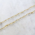 Vermeil Dainty Citrine Quartz Beaded Wire Wrapped Chain – Sold by the Foot