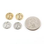 13mmx13mm Pewter Tiny Small Ancient Greek Coin Symbol Double Sided (2pc)