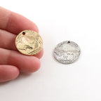 20mmx20mm Pewter United States Round Buffalo Five Cents Coin Charm