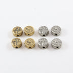 9mm Pewter Tiny Small Ancient Greek Coin Symbol Double Sided Bead (4pc)