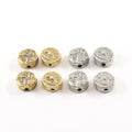 9mm Pewter Tiny Small Ancient Greek Coin Symbol Double Sided Bead (4pc)