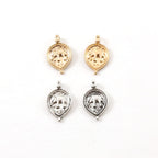 17mmx11mm Base Metal Ancient Amulet Elephant Symbol Coin Medallion Charm (2pc)