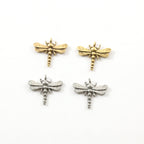 15mmx17mm Pewter Flying Dragonfly Wings Charm Fantasy Pendant (2pc)