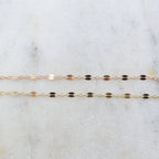 14K Gold Filled 14K GF Double Bar Link Flat Delicate – Sold by the Foot